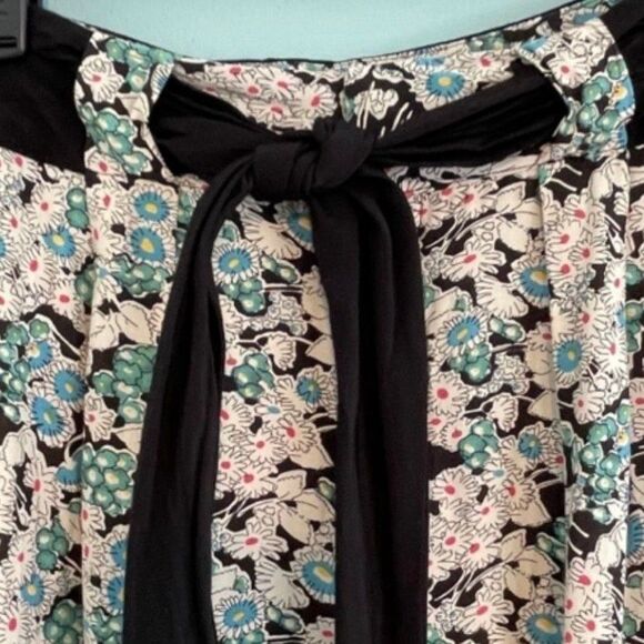 PJK Patterson J Kincaid Floral Print Jogger Track Pants Black Ivory Flowy Knit S - Picture 9 of 9